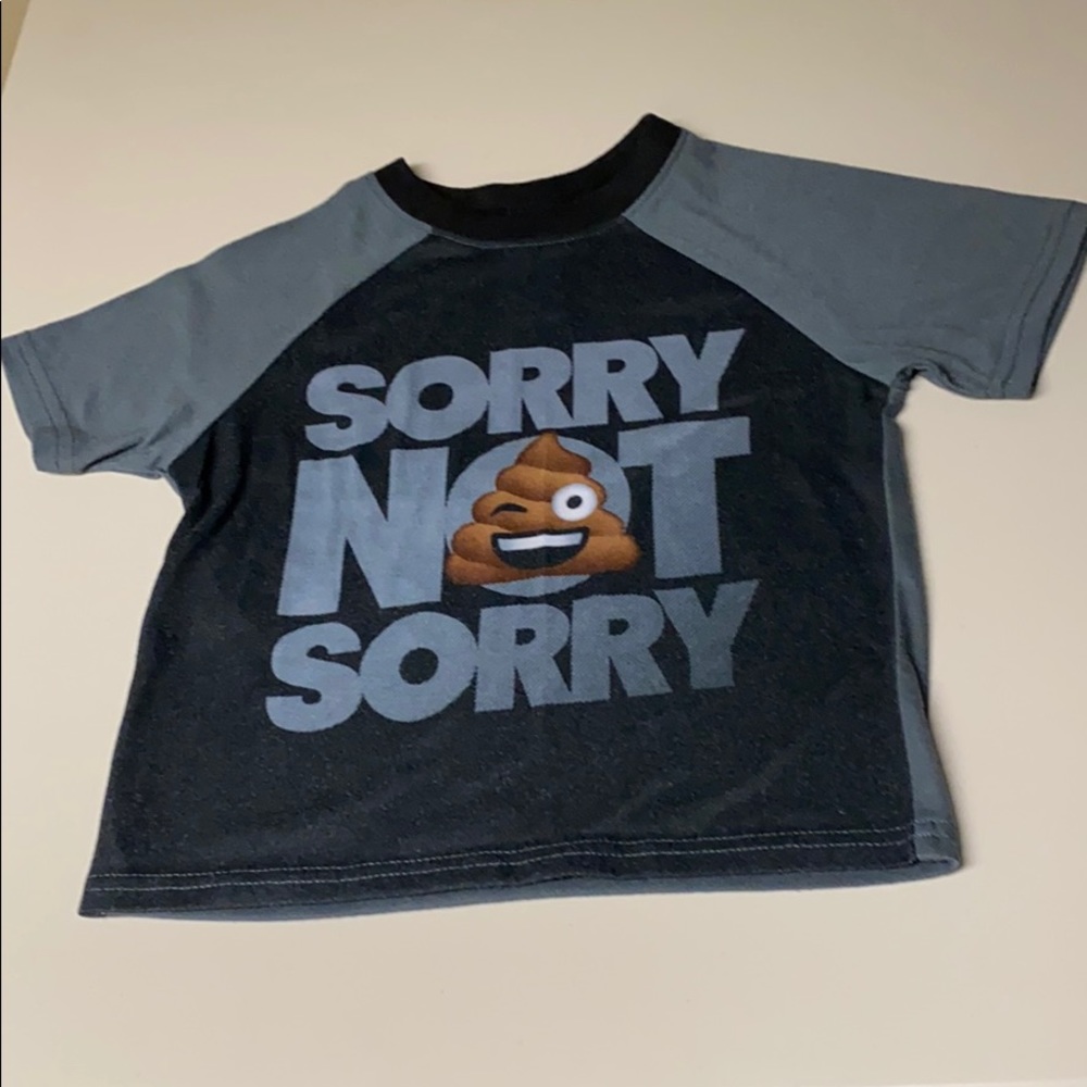 THE CHILDREN’S PLACE “SORRY NOT SORRY” poop emoji BOYS TOP. XS-4